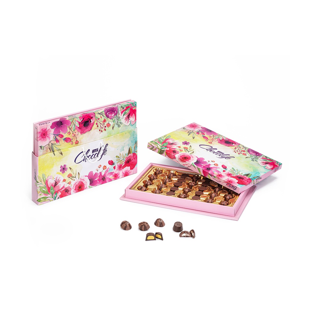 شکلات کادویی مغزدار(چهاررنگ)